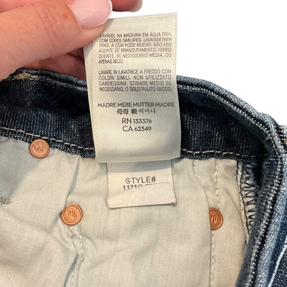 MOTHER The Looker Crop Jeans Switch It Up Blue Size 24 Skinny Leg High Waist - Picture 8 of 10